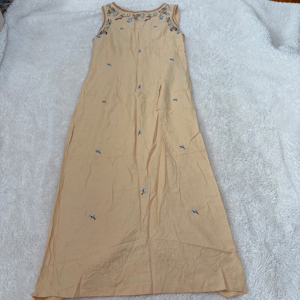 Dress Barn Womens Yellow Floral Maxi Dress Sz 10 Preppy Cottage Soft Fairy Core
